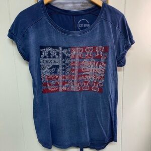 Lucky Brand Women's Navy Graphic Tee